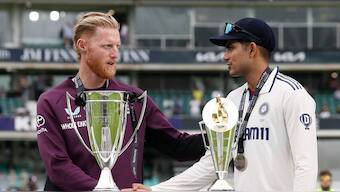 England captain Ben Stokes and his Indian counterpart Shubman Gill shared the Anderson-Tendulkar Trophy after an exhilarating five-match Test series between the two sides ended in a 2-2 draw. Reuters