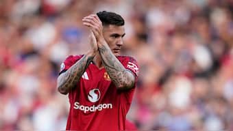 Striker Benjamin Sesko made his Manchester United debut from the bench in their season-opening game against Arsenal at Old Trafford. AP