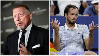 Boris Becker feels Daniil Medvedev might need "professional help" after his outburst in New York following his first-round exit from the US Open. Image: Reuters/AP