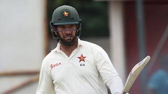 Brendan Taylor made his long-awaited return for Zimbabwe during the second Test against New Zealand in Bulawayo. Image credit: ICC