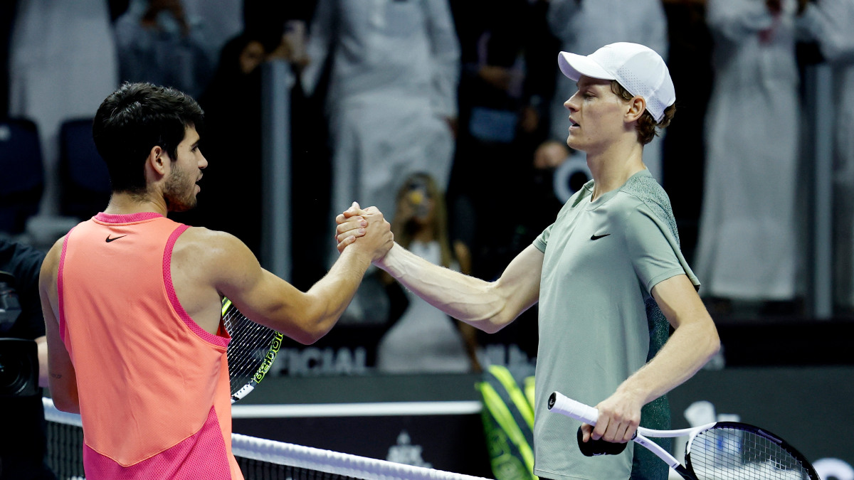 Carlos Alcaraz and Jannik Sinner reached the third Grand Slam final in a row this season. Reuters Carlos Alcaraz and Jannik Sinner reached the third Grand Slam final in a row this season. Reuters