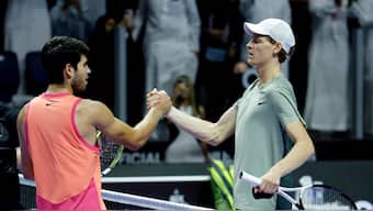 Carlos Alcaraz and Jannik Sinner reached the third Grand Slam final in a row this season. Reuters