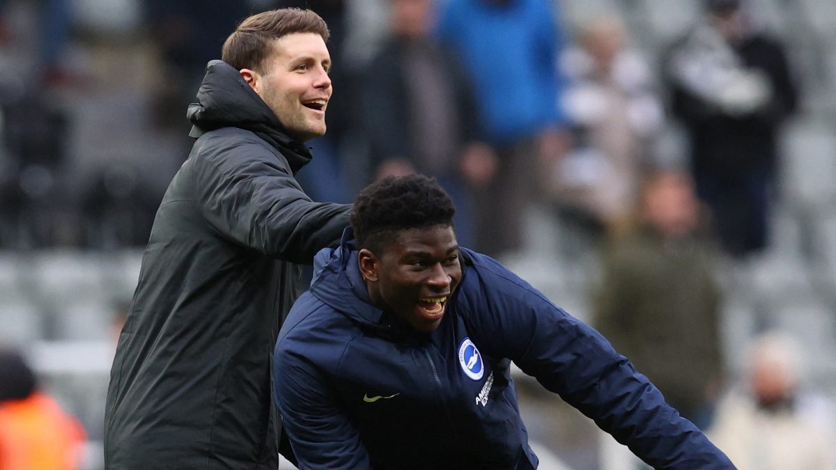 Fabian Hürzeler has reacted to possibility of Carlos Baleba joining Manchester United. Image: Reuters Fabian Hürzeler has reacted to possibility of Carlos Baleba joining Manchester United. Image: Reuters
