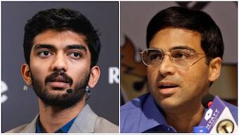 D Gukesh had sought mentor and chess legend Viswanathan Anand's advice after losing Game 1 of his World Championship showdown against Ding Liren. Image: FIDE/Reuters