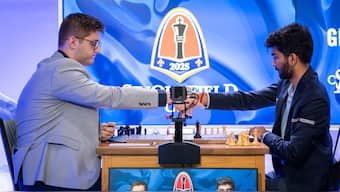 D Gukesh suffered another poor result, drawing against world No.42 at Sinquefield Cup 2025. Image: Saint Louis Chess Club
