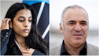 Indian Grandmaster Divya Deshmukh could follow Judit Polgar's footsteps in proving Garry Kasparov's infamous quote on female players wrong as she competes in the 'Open' category of the 2025 FIDE Grand Swiss. Image: FIDE/Reuters