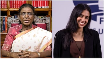 President Droupadi Murmu made special mention of Grandmaster Divya Deshmukh for her triumph at the FIDE Women's World Cup in Batumi while discussing the country's growth in sports, especially chess. Image credit: PTI/FIDE