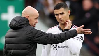 Erik ten Hag and Cristiano Ronaldo did not share a great working relationship at Manchester United in 2022. Reuters