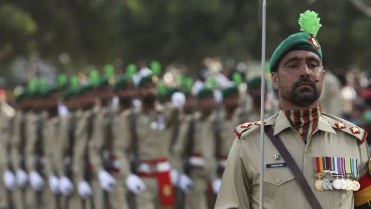 Pakistan army soldiers march during a Pakistan Defence Day parade in Karachi, Pakistan. Representational image/AP Pakistan army soldiers march during a Pakistan Defence Day parade in Karachi, Pakistan. Representational image/AP