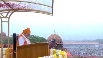 Prime Minister Narendra Modi addresses the nation on the Independence Day on August 15, 2025, from Red Fort, Delhi.