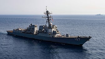 This handout photo released by the US Defence Visual Information Distribution Service (DVIDS) shows the US Navy Arleigh Burke-class guided-missile destroyer USS Gravely in the Red Sea on June 7, 2024. It is one of the warships deployed towards Venezuela for counternarcotics operations. (Photo: DVIDS/AFP)