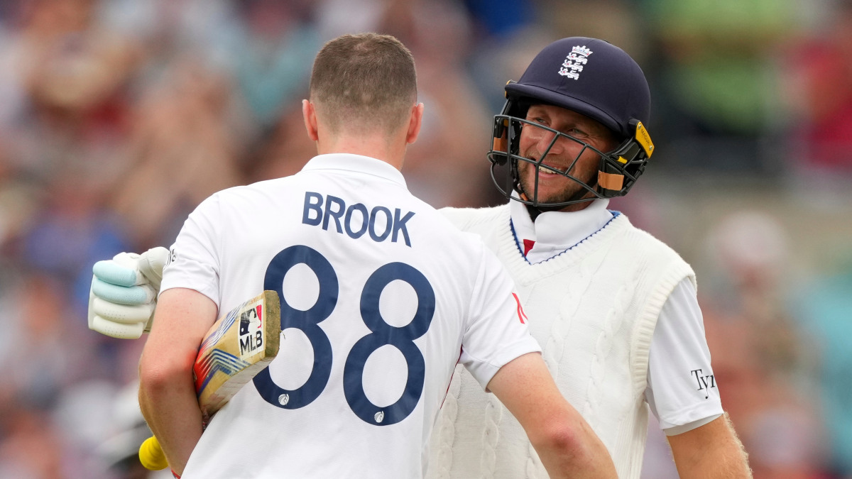 Harry Brook and Joe Root slammed centuries and added 195 runs for the fourth wicket, nearly steering England to victory on Day 4 of the fifth Test at The Oval. Reuters Harry Brook and Joe Root slammed centuries and added 195 runs for the fourth wicket, nearly steering England to victory on Day 4 of the fifth Test at The Oval. Reuters