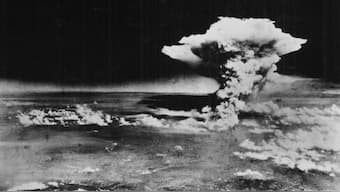 In this August 6, 1945 photo released by the US Army, a mushroom cloud billows about one hour after a nuclear bomb was detonated above Hiroshima, Japan. File image/AP
