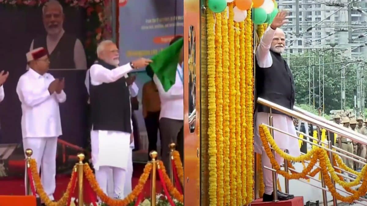 Modi in Bengaluru: PM launches 3 Vande Bharat trains, inaugurates Namma Metro’s yellow line Modi in Bengaluru: PM launches 3 Vande Bharat trains, inaugurates Namma Metro’s yellow line