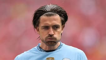 After making just seven league starts last season, Jack Grealish is set to leave Man City. Image: Reuters
