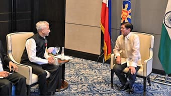 India's EAM Jaishankar with Philippines President Ferdinand R Marcos Jr. X/@DrSJaishankar