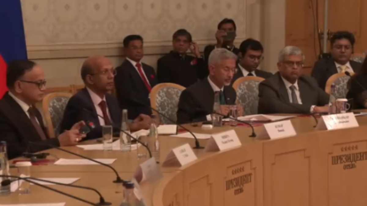 External Affairs Minister S Jaishankar address the India-Russia Inter-Governmental Commission on Trade, Economic, Scientific, Technological and Cultural Cooperation (IRIGC-TEC) in Moscow on Wednesday. ANI External Affairs Minister S Jaishankar address the India-Russia Inter-Governmental Commission on Trade, Economic, Scientific, Technological and Cultural Cooperation (IRIGC-TEC) in Moscow on Wednesday. ANI