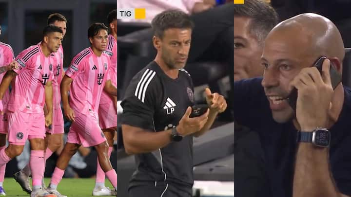 Miami coach Mascherano sparks controversy with phone call during match vs Tigres UANL as Messi sits out