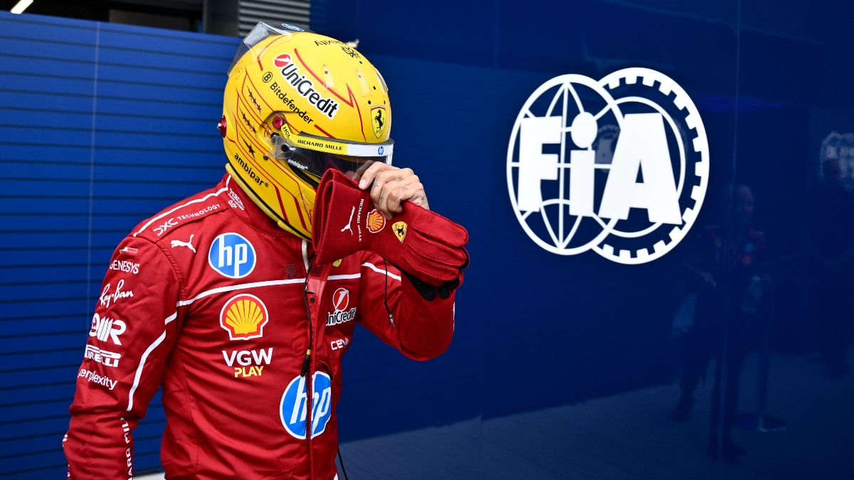 Ferrari's Lewis Hamilton reacts during Saturday's qualifying for the Hungarian Grand Prix. AP Ferrari's Lewis Hamilton reacts during Saturday's qualifying for the Hungarian Grand Prix. AP