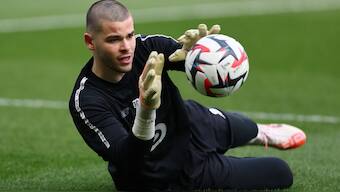 Lucas Chevalier during the warm up. Reuters