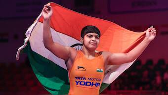 Neha Sangwan won the U17 World Wrestling Championships gold in 2024 in 57kg event. Image: United World Wrestling
