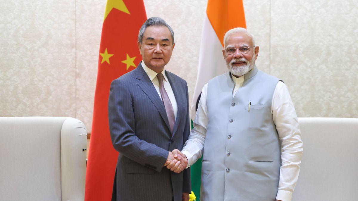 Prime Minister Narendra Modi meets Chinese Foreign Minister Wang Yi at his residence in New Delhi. X.com/@narendramodi Prime Minister Narendra Modi meets Chinese Foreign Minister Wang Yi at his residence in New Delhi. X.com/@narendramodi