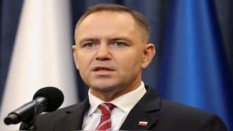 Polish President Karol Nawrocki gives a statement to the media at the presidential palace in Warsaw, Poland, on August 21, 2025. Reuters File