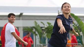 Carlos Alcaraz and Emma Raducanu. Image: usopen.org