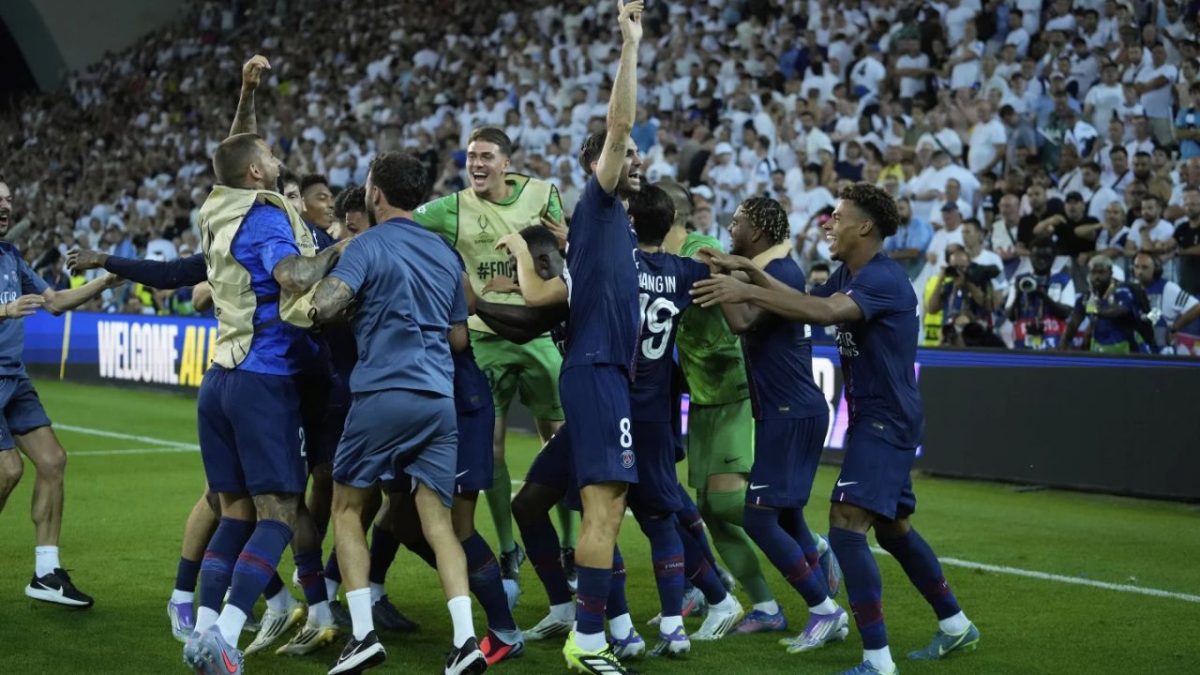 PSG beat Tottenham Hotspur to conquer the Super Cup. AP PSG beat Tottenham Hotspur to conquer the Super Cup. AP