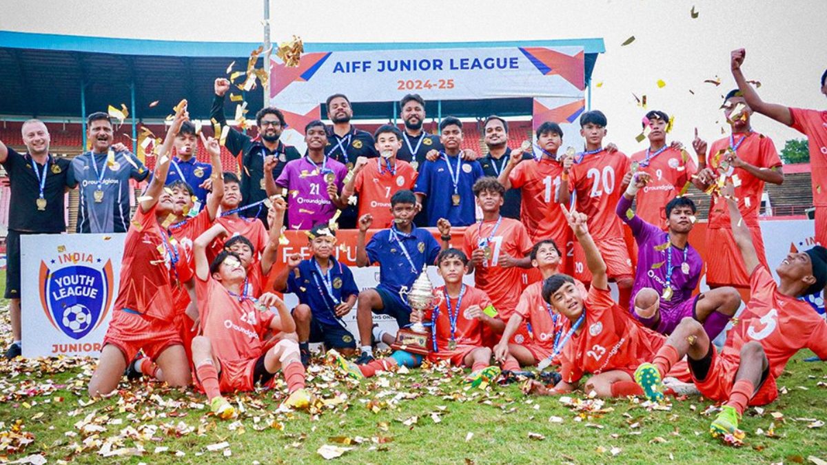 The victorious Punjab FC team after winning the 2024-25 AIFF Junior League. Image credit: Punjab FC The victorious Punjab FC team after winning the 2024-25 AIFF Junior League. Image credit: Punjab FC