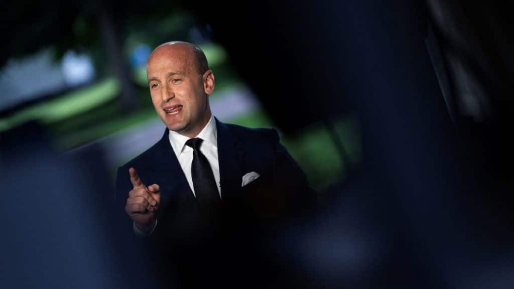 White House Deputy Chief of Staff Stephen Miller speaks to reporters at the White House in Washington, D.C., U.S., May 30, 2025.