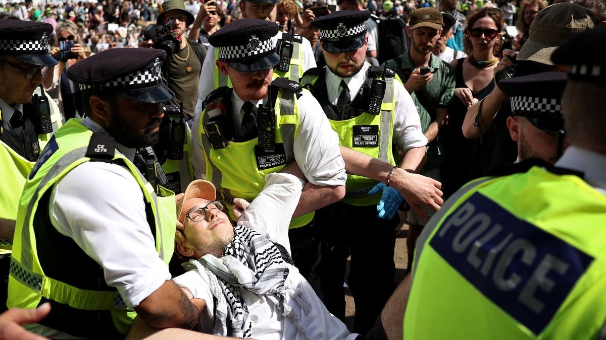 UK police arrest 200 in largest protest since Palestine action ban