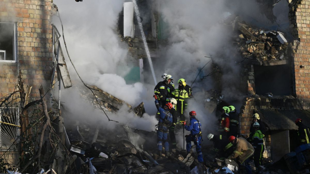 Ukrainian rescuers conduct a search and rescue operation in and around a residential building heavily damaged during a large-scale Russian drone and missile attack on Kyiv that killed at least 10 people on August 28, 2025, amid the Russian invasion of Ukraine. Image- AFP Ukrainian rescuers conduct a search and rescue operation in and around a residential building heavily damaged during a large-scale Russian drone and missile attack on Kyiv that killed at least 10 people on August 28, 2025, amid the Russian invasion of Ukraine. Image- AFP