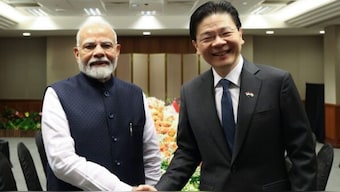 Prime Minister Narendra Modi and Singapore PM Lawrence Wong. File image-X/@narendramodi.