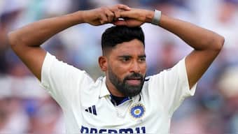 A distraught Mohammed Siraj on Day 2 of the Oval Test. AP