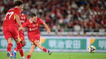 Florian Wirtz during a pre-season match for Liverpool. AFP