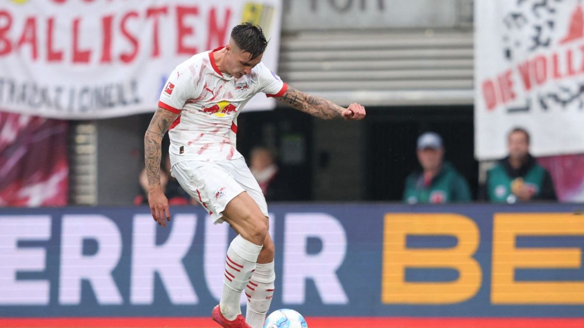 Benjamin Sesko in the action for RB Leipzig. AFP Benjamin Sesko in the action for RB Leipzig. AFP