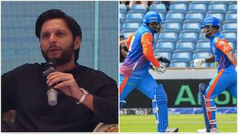 Shahid Afridi appeared to take a jibe at the Indian Champions team for their boycott against Pakistan Champions at WCL 2025. Image credit: AP/WCL