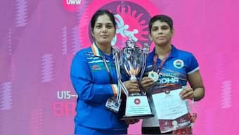 Tapasya Gehlawat won gold in the women's 67kg event at the U-20 World Wrestling Championships. Image credit: UWW