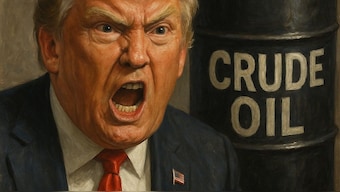 Oil prices have decreased, in part due to "Drill, baby, drill" strategy by OPEC+ nations. It's not all because of Trump, though. AI-generated image