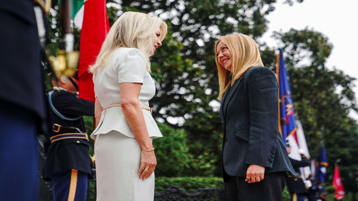 US Chief of Protocol Monica Crowley greets Italy's Prime Minister Giorgia Meloni as she arrives at the White House amid negotiations to end the Russian war in Ukraine, in Washington, D.C., US, 0n Monday. Reuters  US Chief of Protocol Monica Crowley greets Italy's Prime Minister Giorgia Meloni as she arrives at the White House amid negotiations to end the Russian war in Ukraine, in Washington, D.C., US, 0n Monday. Reuters