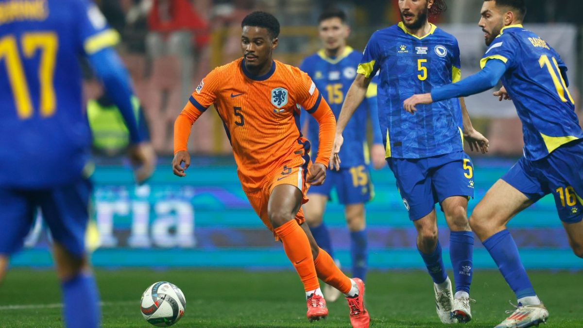 orrel Hato of the Netherlands, centre, is in action during the UEFA Nations League. AP orrel Hato of the Netherlands, centre, is in action during the UEFA Nations League. AP