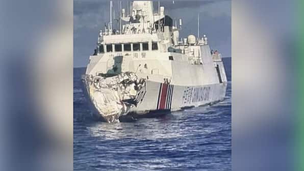 Watch: China warship rams own ship while chasing Philippine ship in South China Sea