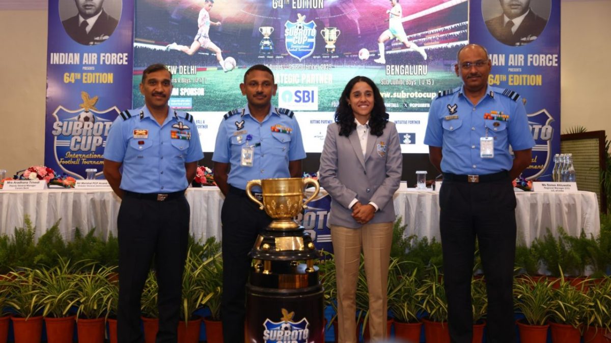 As the tournament is approaching the commencement date, a beaming curtain raiser event of the Subroto Cup was held at the Akash Officer's Mess in Delhi on August 12. Image: Special Arrangement As the tournament is approaching the commencement date, a beaming curtain raiser event of the Subroto Cup was held at the Akash Officer's Mess in Delhi on August 12. Image: Special Arrangement