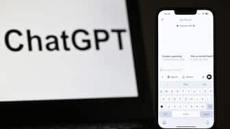 An illustration photograph taken on February 20, 2025 shows ChatGPT app and website. File Image/AFP