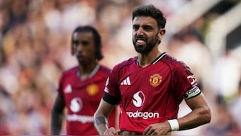 Manchester United midfielder Bruno Fernandes. Image: AP