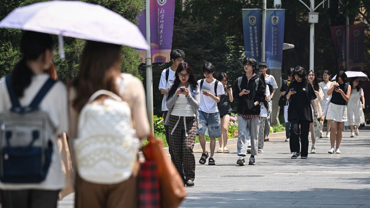 Chinese students walk at Beijing Foreign Studies University in Beijing on May 29, 2025. File Photo/AFP Chinese students walk at Beijing Foreign Studies University in Beijing on May 29, 2025. File Photo/AFP