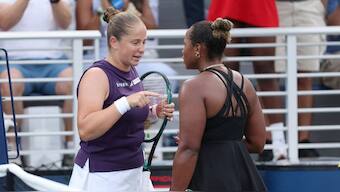 Jelena Ostapenko and Taylor Townsend engage in a tense argument during US Open 2025. Image: AFP
