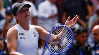 Iga Swiatek in action during US Open 2025. Image: AFP