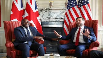 US Vice President JD Vance meets British Foreign Secretary David Lammy at Chevening House in Sevenoaks, Britain, on August 8, 2025. Reuters File